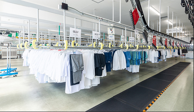 ユニフォーム専用の洗濯工場(静岡工場)(2)